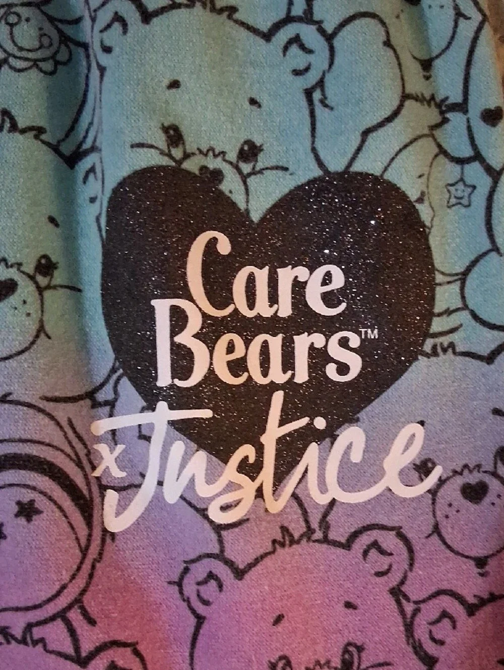 Justice Rainbow Care Bears Pajama Bottoms - Pink, Yellow, Green, Blue, Purple